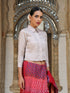 Refined Taste Shirt Blouse With Gold Rose Applique